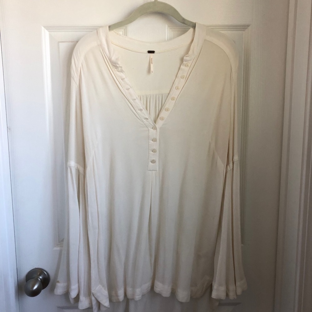 Free people white long sleeve